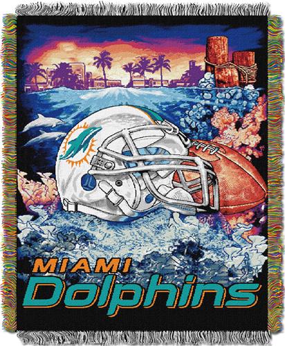 Northwest NFL Dolphins "HFA" Woven Tapestry Throw