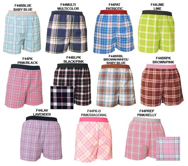 womens plaid boxer shorts