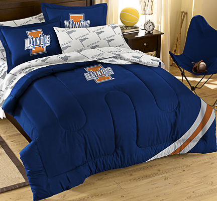 Northwest NCAA Illinois Full Bed in Bag Set