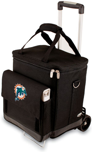 Picnic Time NFL Miami Dolphins Cellar with Trolley
