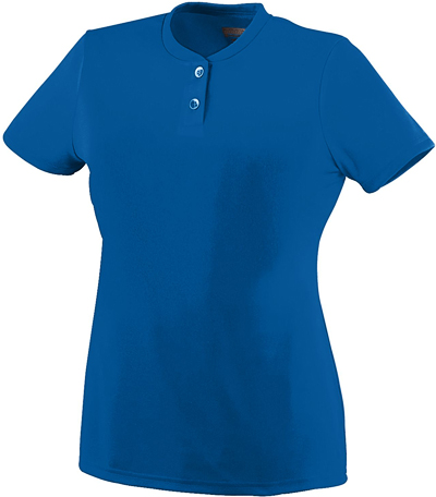 Augusta Ladies' Wicking Two-Button Jersey. Decorated in seven days or less.