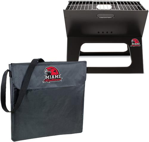 Picnic Time Miami Redhawks Charcoal X-Grill w/Tote