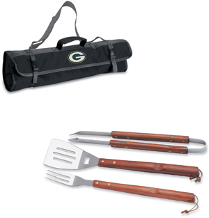 Picnic Time NFL Green Bay Packers BBQ Set w/Tote