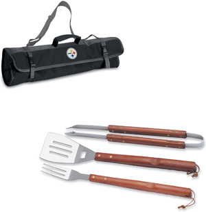 Picnic Time NFL Pittsburgh Steelers BBQ Set w/Tote