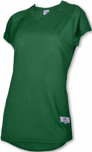 Intensity V-Neck Pin Dot Mesh Softball Jersey. Decorated in seven days or less.