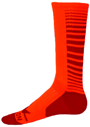 Pink or Orange Med 9-11 Fury Crew Socks (Pair) CO