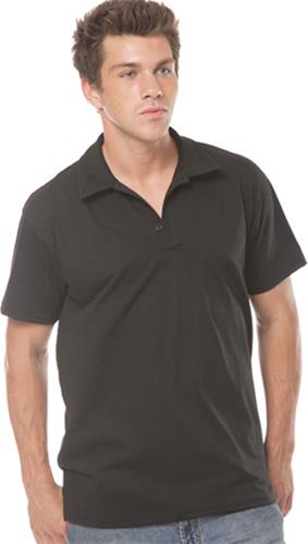 Royal Apparel Mens 3 Button Organic Polo Shirt. Printing is available for this item.