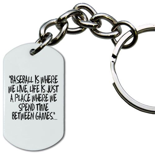 Thanks Coach Baseball Dog Tag Keychain Gifts Baseball Equipment & Gear