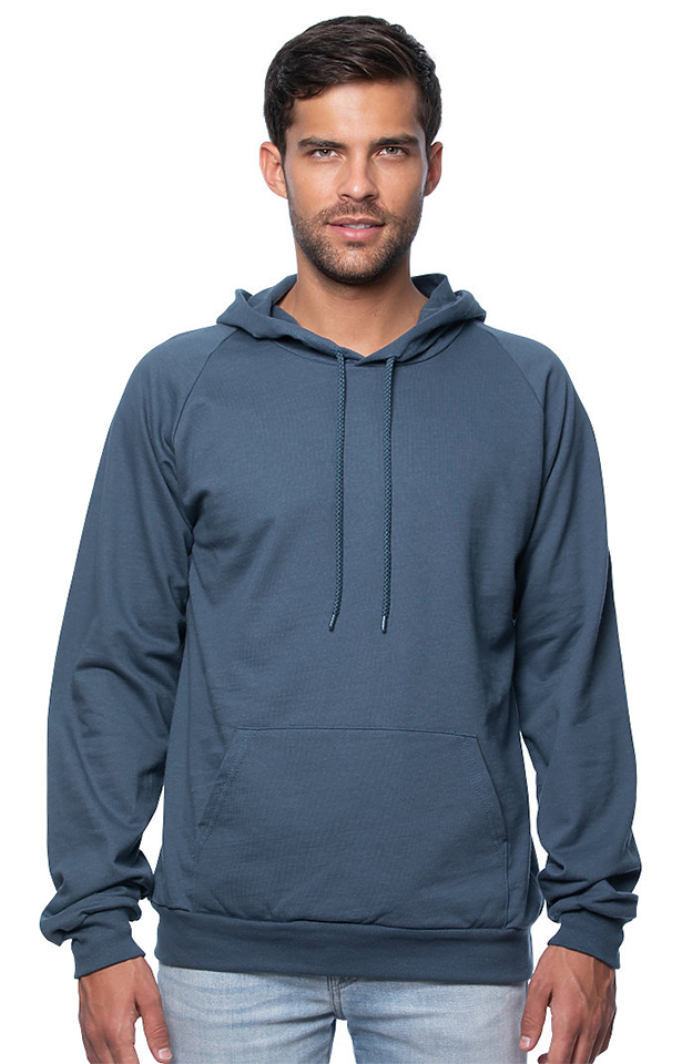 organic black mens pullover hoodie