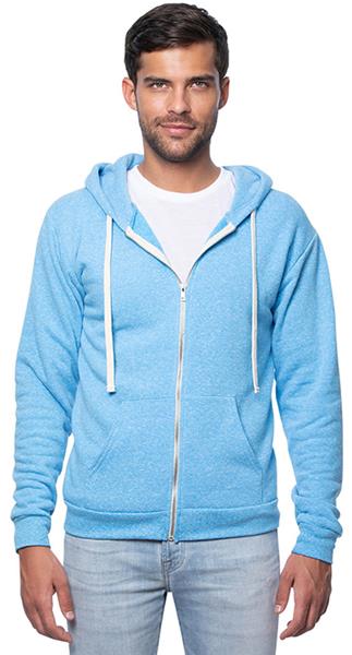 Royal Apparel Unisex Triblend Fleece Zip Hoodie 25050. Decorated in seven days or less.