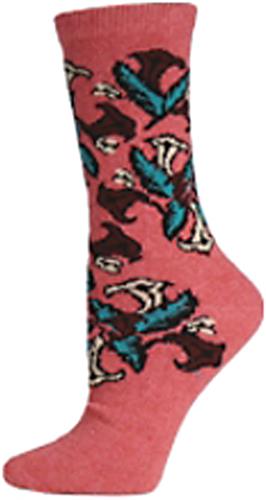 E. G. Smith Recycled Trumpet Vine Floral Crew Sock
