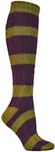 E. G. Smith Recycled Rugby Stripe Cable Knee Socks