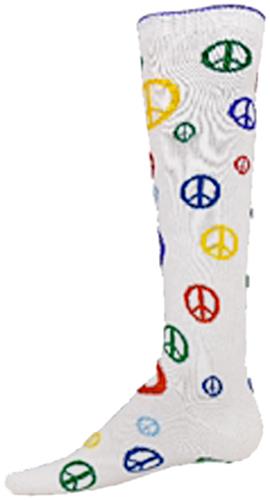 Nouvella Womens Peace Signs Knee High Socks