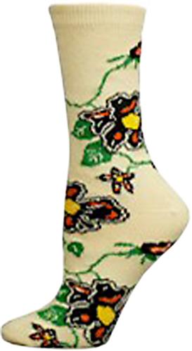 Nouvella Womens All Over Floral Crew Socks
