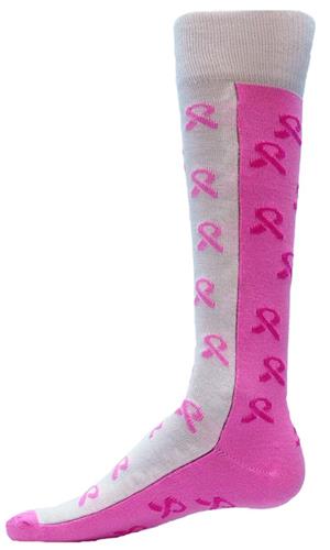 Red Lion Sisters Breast Cancer Ribbon Socks