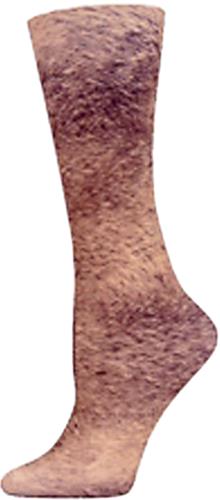 Nouvella Beige Hairy Animal Sublimate Trouser Sock