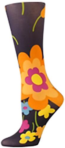 Nouvella Charcoal Flower Sublimated Trouser Socks