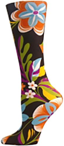 Nouvella Neon Flowers Sublimated Trouser Socks
