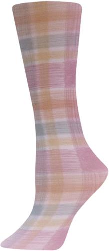 Nouvella Peach Madras Sublimated Trouser Socks