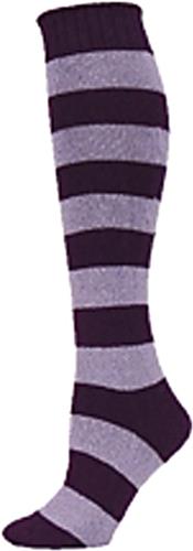 QT Feet Womens Recycled Rugby Stripe Knee Socks