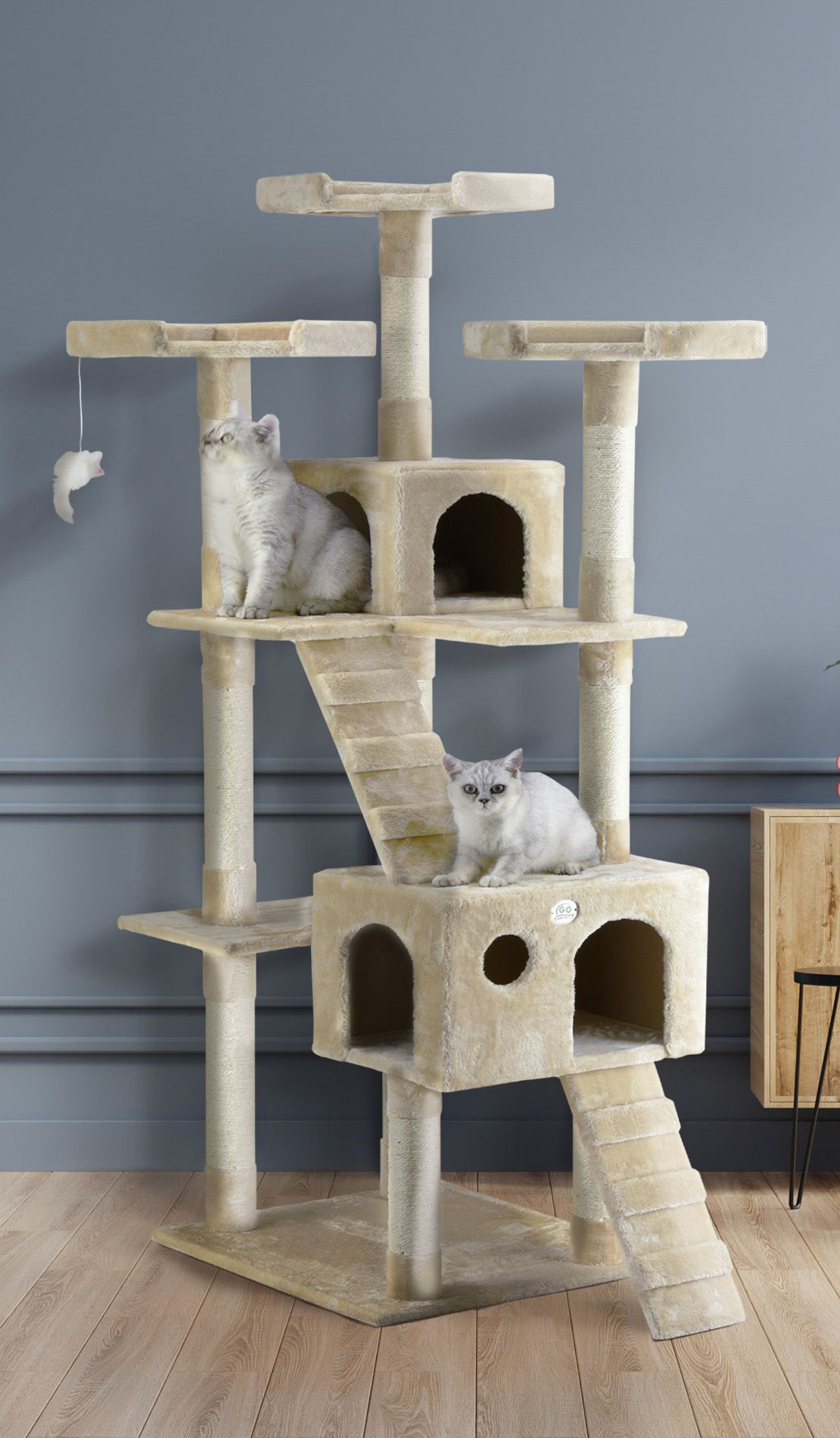E66967 Go Pet Club 72" Cat Tree Condo Furniture