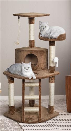Go Pet Club 47.5" Brown Cat Tree Condo Furniture