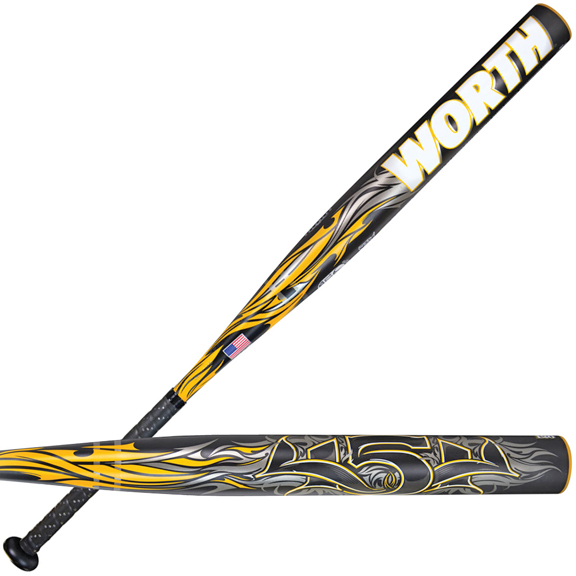 Worth 454 Balanced Composite USSSA Slowpitch Bats Baseball Equipment