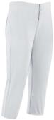 Womens Unbelted Softball Pants (WS,WM - White)