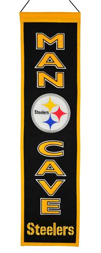Winning Streak NFL Steelers Man Cave Banner