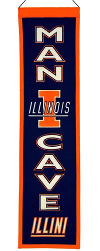 Winning Streak NCAA Illinois Man Cave Banner