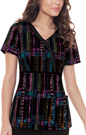Baby Phat Croc Rock V-Neck Scrub Top. Embroidery is available on this item.