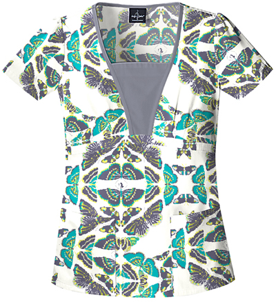 Baby Phat Wing Span V-Neck Scrub Top. Embroidery is available on this item.