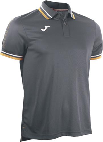 Joma Campus Short Sleeve Polyester Polo. Embroidery is available on this item.