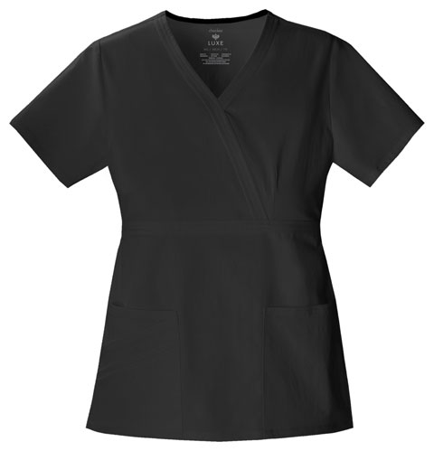 Cherokee Women's Mock Wrap Scrub Top. Embroidery is available on this item.