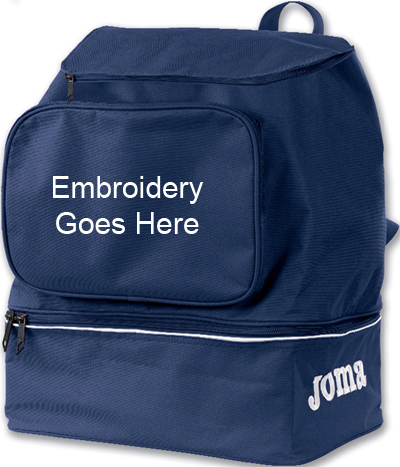 Joma Training II Backpack W/Shoe Storage. Embroidery is available on this item.