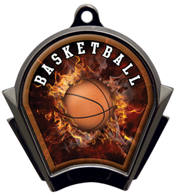 Hasty Awards Inferno Basketball Black Finish Medal. Personalization is available on this item.