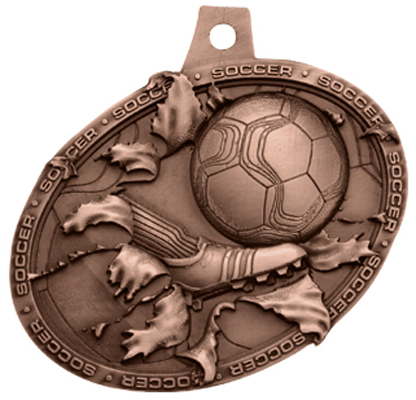 Hasty Awards Bust Out 3D Soccer Medal M-755S. Personalization is available on this item.