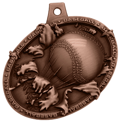 Hasty Awards Bust Out 3D Baseball Medal M-755C. Personalization is available on this item.