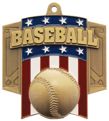 Hasty Awards Patriot Baseball Medal M-776C. Personalization is available on this item.