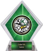 Bust-Out Soccer Green Diamond Ice Trophy