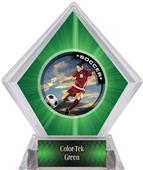 P.R. Female Soccer Green Diamond Ice Trophy