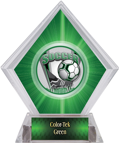 ProSport Soccer Green Diamond Ice Trophy. Personalization is available on this item.
