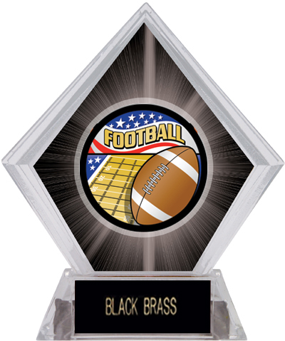 Americana Football Black Diamond Ice Trophy. Engraving is available on this item.