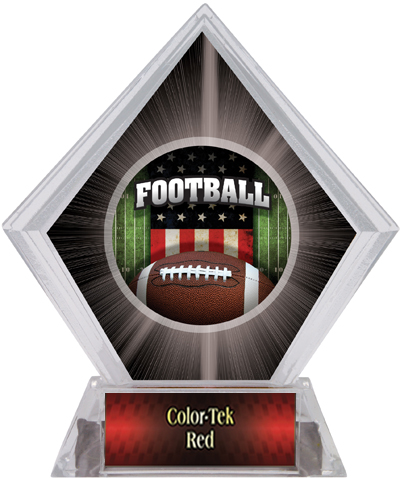 Patriot Football Black Diamond Ice Trophy. Personalization is available on this item.