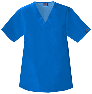Cherokee Workwear Men's V-Neck Scub Top. Embroidery is available on this item.