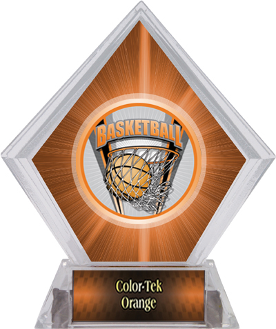 ProSport Basketball Orange Diamond Ice Trophy. Personalization is available on this item.