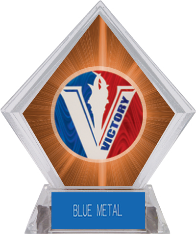 Spirit Victory Basketball Orange Diamond Trophy. Engraving is available on this item.