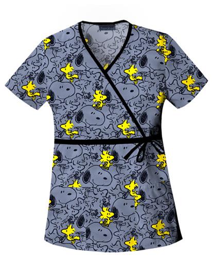 Cherokee Tooniforms Womens Mock Wrap Tunic Scrubs. Embroidery is available on this item.
