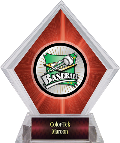 Xtreme Baseball Red Diamond Ice Trophy. Personalization is available on this item.