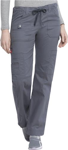 Dickies Women Low Rise Drawstring Cargo Scrub Pant. Embroidery is available on this item.